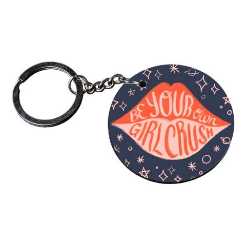 Crafty Worth | keychain for girls | keychain for girl customized keychain with photo Printed Wooden Keychain| Circle Shape Set of 2 keyrings 2×2 inch - alternate view