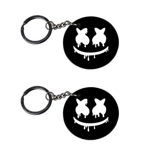 | marshmallow keychain | keychain pouch customized keychain with photo Printed Wooden Keychain| Circle Shape Set of 2 keyring