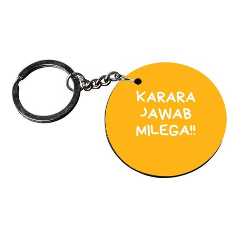 Crafty Worth | funny keychain | keychain for love couple customized keychain with photo Printed Wooden Keychain| Circle Shape Set of 2 keyrings 2×2 inch - alternate view