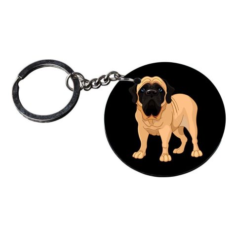 Crafty Worth | dog keychain for girls | keychain for toyota car Printed Wooden Keychains | Circle Shape Set of 2 keyrings 2×2 inch - alternate view
