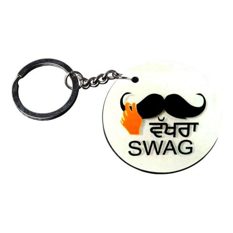 Crafty Worth | funny quote keychain | p keychain for girls customized keychain with photo Printed Wooden Keychain| Circle Shape Set of 2 keyrings 2×2 inch - alternate view