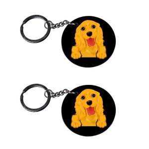 | Dog keychain | keychain for unicorn bike customized keychain with photo Printed Wooden Keychain| Circle Shape Set of 2 keyr