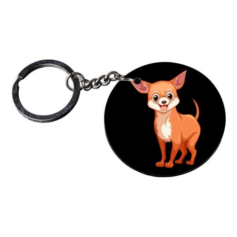 Crafty Worth | dog paw keychains | keychain for scooter Printed Wooden Keychains | Circle Shape Set of 2 keyrings 2×2 inch - alternate view