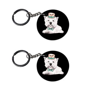 | pug dog keychain | p keychain for phone customized keychain with photo Printed Wooden Keychain| Circle Shape Set of 2 keyri
