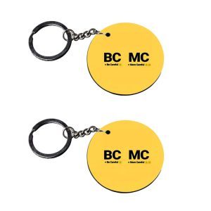 Crafty Worth letter N photo keychain for bike set of 2