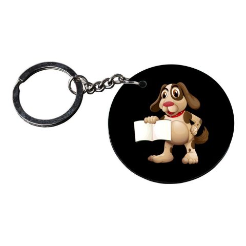Crafty Worth | pug dog keychain | keychain for renault Printed Wooden Keychains | Circle Shape Set of 2 keyrings 2×2 inch - alternate view