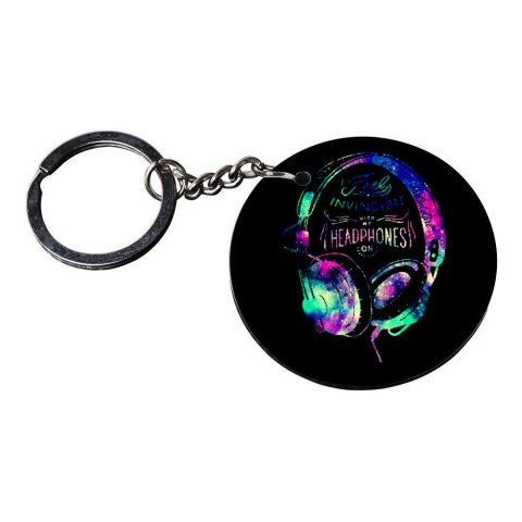 Crafty Worth | music symbol keychain | keychain of s love customized keychain with photo Printed Wooden Keychain| Circle Shape Set of 2 keyrings 2×2 inch - alternate view