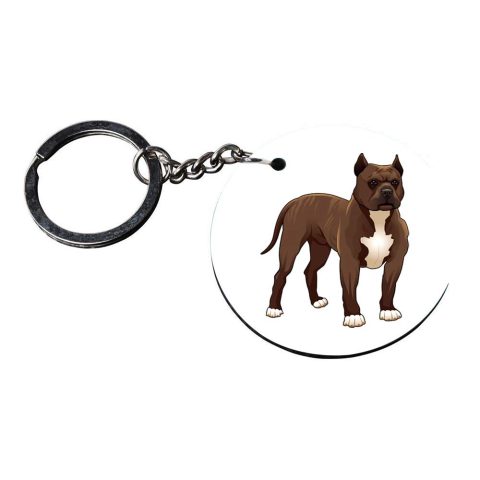 Crafty Worth | red dog keychain | keychain for xl6 customized keychain with photo Printed Wooden Keychain| Circle Shape Set of 2 keyrings 2×2 inch - alternate view
