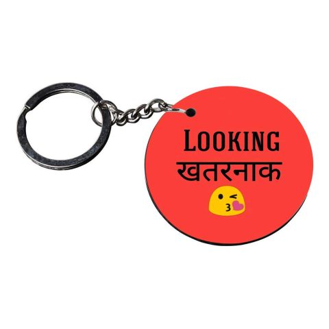 Crafty Worth | funny keychain | keychain for ladies customized keychain with photo Printed Wooden Keychain| Circle Shape Set of 2 keyrings 2×2 inch - alternate view
