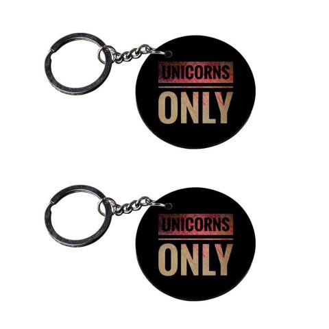 Crafty Worth | unicorn keychain below 200 soft | keychain for xl6 customized keychain with photo Printed Wooden Keychain| Circle Shape Set of 2 keyrings 2×2 inch