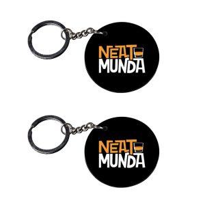 | keychain for boys | keychain for id customized keychain with photo Printed Wooden Keychain| Circle Shape Set of 2 keyrings 