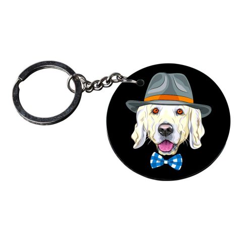 Crafty Worth | puppy dogs keychain | n keychain for bike customized keychain with photo Printed Wooden Keychain| Circle Shape Set of 2 keyrings 2×2 inch - alternate view