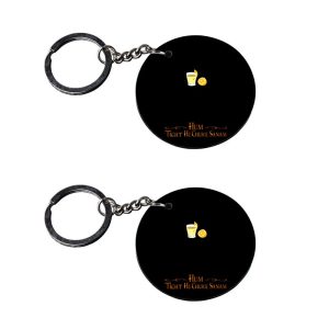 Crafty Worth funny quote photo keychain for kids set of 2