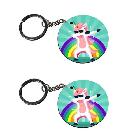 Crafty Worth | dog dab keychain | keychain 10 rs customized keychain with photo Printed Wooden Keychain| Circle Shape Set of 2 keyrings 2×2 inch