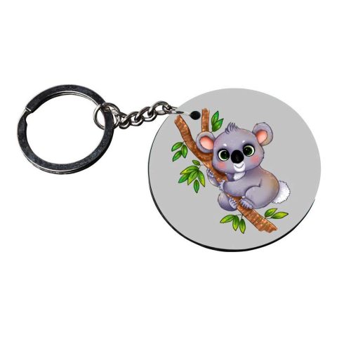 Crafty Worth | panda key chains for girls | keychain for ecosport customized keychain with photo Printed Wooden Keychain| Circle Shape Set of 2 keyrings 2×2 inch - alternate view