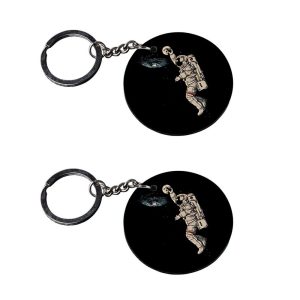Crafty Worth astronaut photo keychain set of 2 bulk-friendly