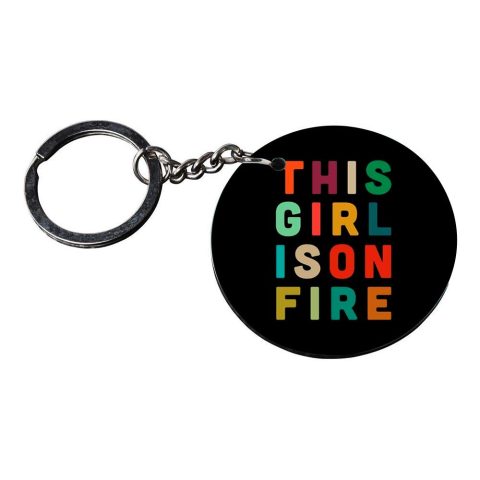 Crafty Worth | keychain for girls | keychain for girl customized keychain with photo Printed Wooden Keychain| Circle Shape Set of 2 keyrings 2×2 inch - alternate view