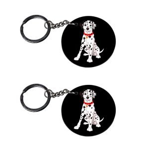 | dog keychain for boys | keychain for friends customized keychain with photo Printed Wooden Keychain| Circle Shape Set of 2 
