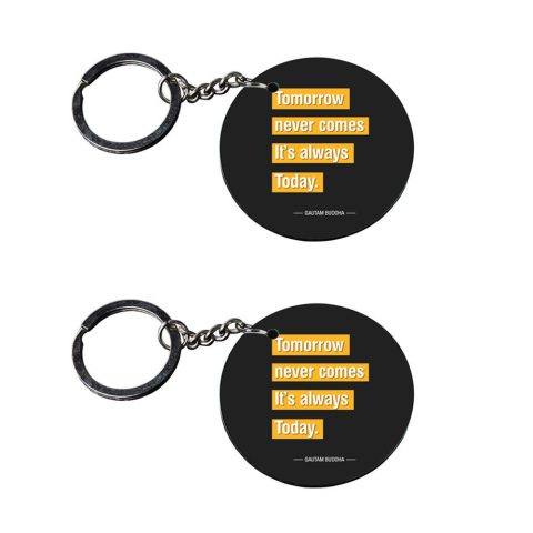Crafty Worth | keychain with quotes for boy | 7 number keychain customized keychain with photo Printed Wooden Keychain| Circle Shape Set of 2 keyrings 2×2 inch