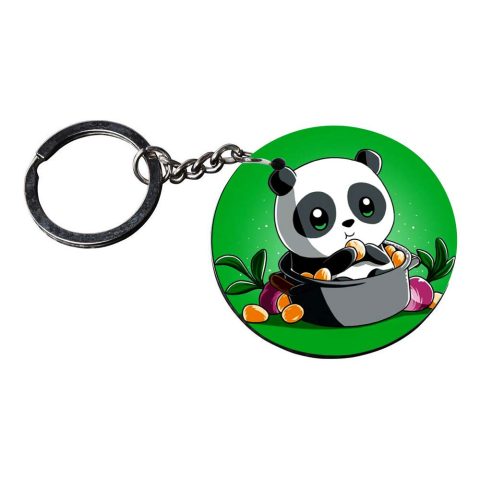 Crafty Worth | panda keychains for boys | 6 in 1 keychain customized keychain with photo Printed Wooden Keychain| Circle Shape Set of 2 keyrings 2×2 inch - alternate view