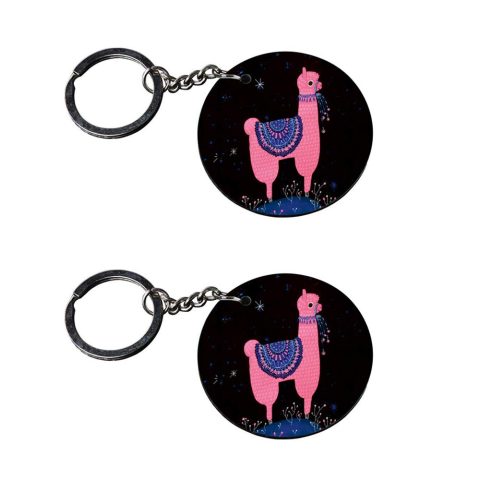 Crafty Worth | keychain for girlfriend | keychain for jeans customized keychain with photo Printed Wooden Keychain| Circle Shape Set of 2 keyrings 2×2 inch