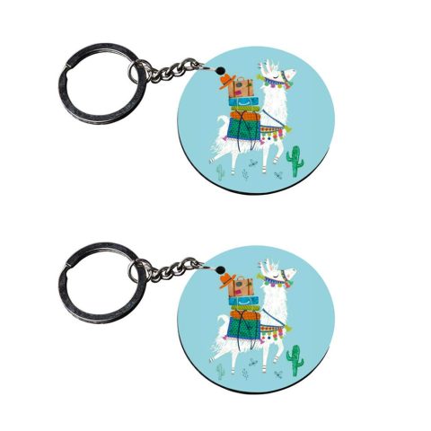 Crafty Worth | keychain for girls under 100 | keychain for car customized keychain with photo Printed Wooden Keychain| Circle Shape Set of 2 keyrings 2×2 inch