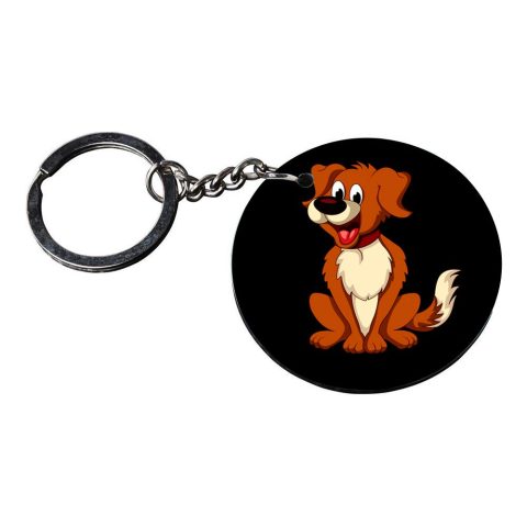 Crafty Worth | dog paw keychains | keychain for bike classic 350 customized keychain with photo Printed Wooden Keychain| Circle Shape Set of 2 keyrings 2×2 inch - alternate view