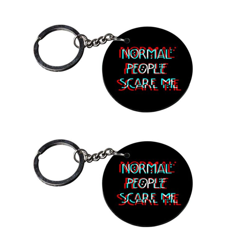 Normal People Scare Me Keyring Set