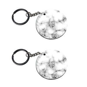 CraftyWorth | marble keychain | keychain for 100 rupees customized keychain with photo Printed Wooden Keychain| Circle Shape Set of 2 keyrings 2x2 inch