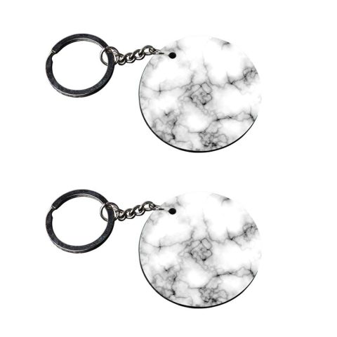 Crafty Worth | marble keychain | keychain for 100 rupees customized keychain with photo Printed Wooden Keychain| Circle Shape Set of 2 keyrings 2×2 inch