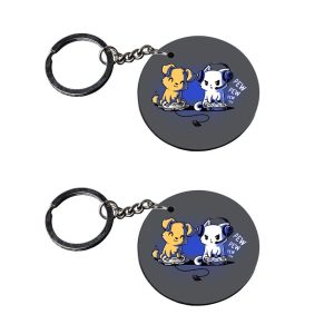 | dog keychain for girls | keychain for men stylish latest customized keychain with photo Printed Wooden Keychain| Circle Sha