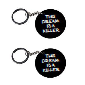 | funny keychain | v keychain customized keychain with photo Printed Wooden Keychain| Circle Shape Set of 2 keyrings 2x2 inch