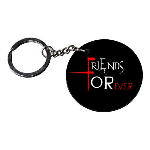 Crafty Worth | keychain for friends | keychain for scooty for boys customized keychain with photo Printed Wooden Keychain| Circle Shape Set of 2 keyrings 2×2 inch - alternate view