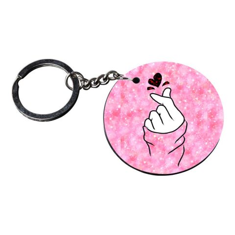 Crafty Worth | snap it | j keychain for girls customized keychain with photo Printed Wooden Keychain| Circle Shape Set of 2 keyrings 2×2 inch - alternate view
