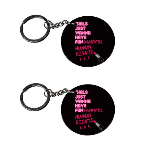Crafty Worth | funny quote keychain | s keychain for car customized keychain with photo Printed Wooden Keychain| Circle Shape Set of 2 keyrings 2×2 inch
