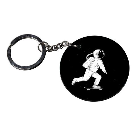 Crafty Worth | astronaut keychain | g keychain with love colour customized keychain with photo Printed Wooden Keychain| Circle Shape Set of 2 keyrings 2×2 inch - alternate view