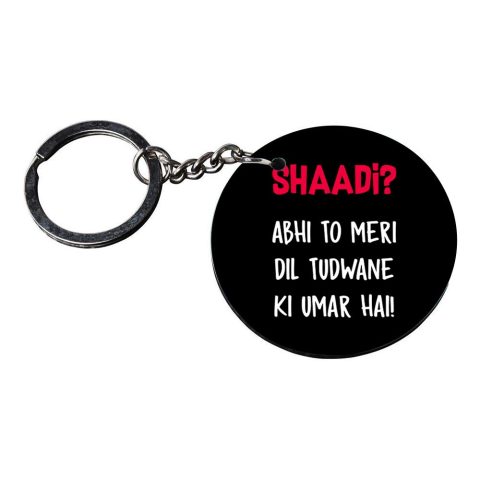 Crafty Worth | funny key rings | keychain for opner customized keychain with photo Printed Wooden Keychain| Circle Shape Set of 2 keyrings 2×2 inch - alternate view