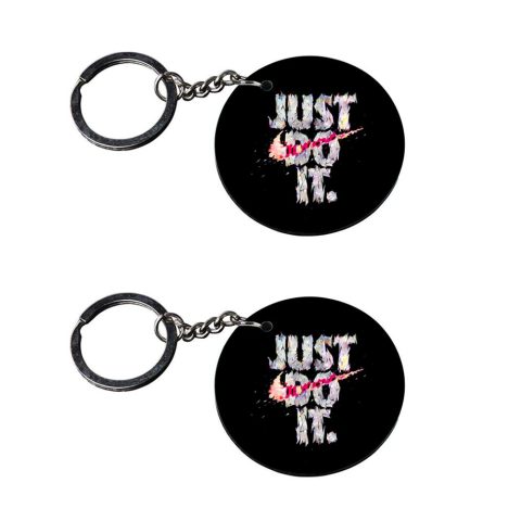 Crafty Worth | funny keychain | keychain with name customized keychain with photo Printed Wooden Keychain| Circle Shape Set of 2 keyrings 2×2 inch