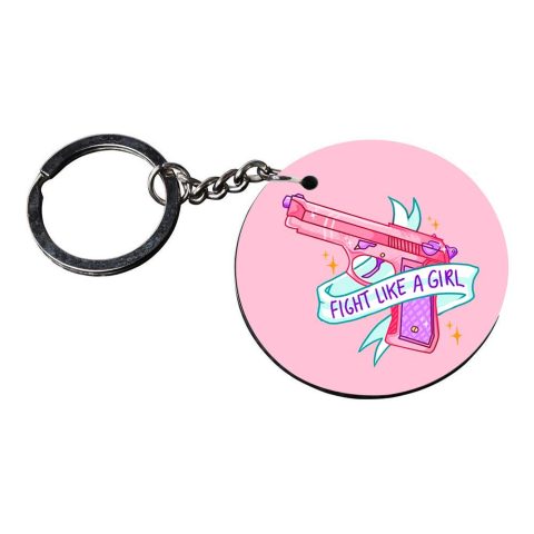 Crafty Worth | keychain for girls under 100 | keychain for usb customized keychain with photo Printed Wooden Keychain| Circle Shape Set of 2 keyrings 2×2 inch - alternate view