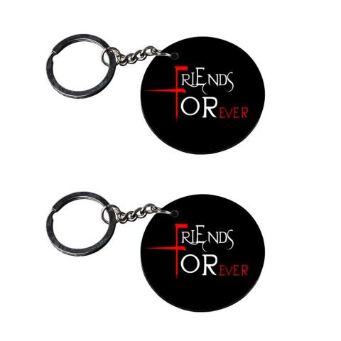 Crafty Worth | keychain for friends | keychain for scooty for boys customized keychain with photo Printed Wooden Keychain| Circle Shape Set of 2 keyrings 2×2 inch