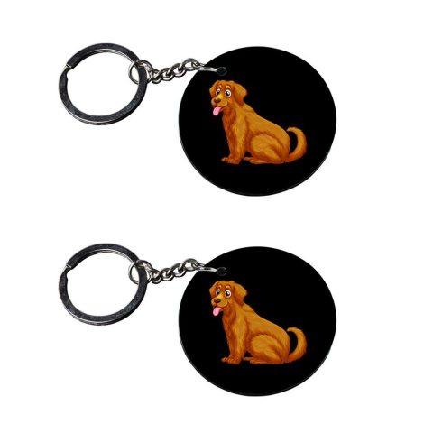 Crafty Worth | dog tag keychain | keychain for uncle customized keychain with photo Printed Wooden Keychain| Circle Shape Set of 2 keyrings 2×2 inch