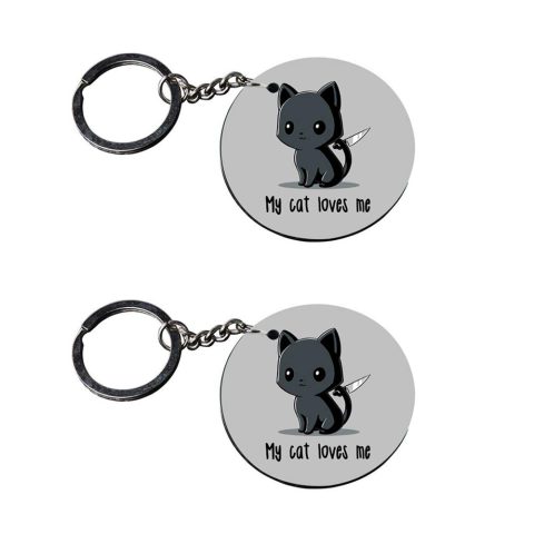 Crafty Worth | dog keychain cute | keychain for mom customized keychain with photo Printed Wooden Keychain| Circle Shape Set of 2 keyrings 2×2 inch