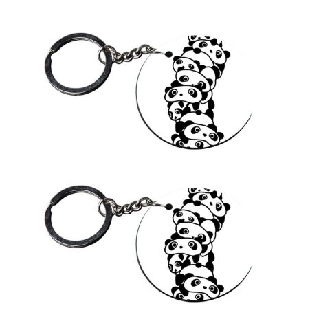 Crafty Worth | hand keychains for girls | keychain 50 rupees customized keychain with photo Printed Wooden Keychain| Circle Shape Set of 2 keyrings 2×2 inch