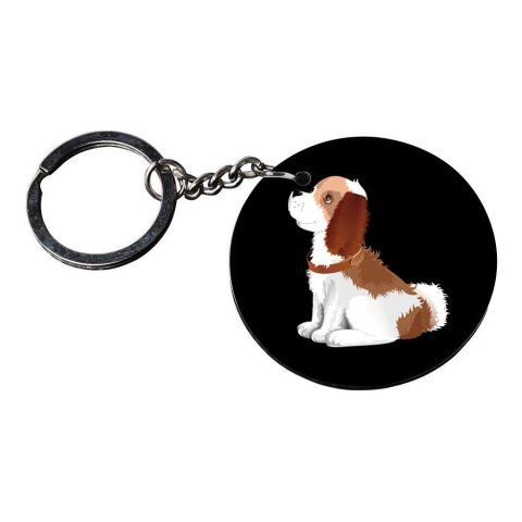 Crafty Worth | dog metal keychain | quran keychain customized keychain with photo Printed Wooden Keychain| Circle Shape Set of 2 keyrings 2×2 inch - alternate view