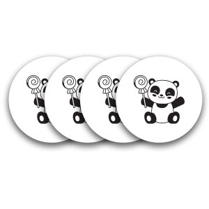 Crafty Worth designer printed MDF wood coasters set of 4