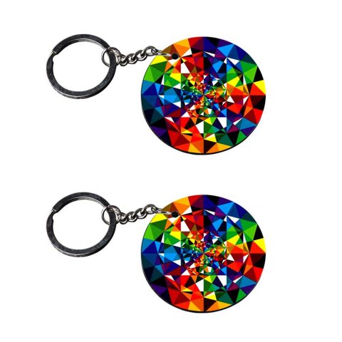 Crafty Worth | keychain with texture | keychain electronic customized keychain with photo Printed Wooden Keychain| Circle Shape Set of 2 keyrings 2×2 inch