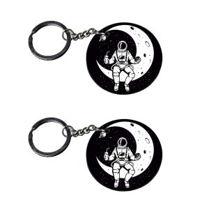 Crafty Worth letter H photo keychain for girls set of 2