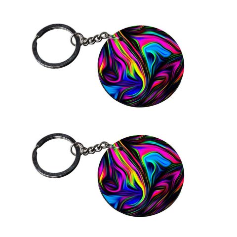 Crafty Worth | keychain with texture | a keychain for girls under 50 customized keychain with photo Printed Wooden Keychain| Circle Shape Set of 2 keyrings 2×2 inch