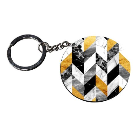 Crafty Worth | black and white | keychain for 220 bike customized keychain with photo Printed Wooden Keychain| Circle Shape Set of 2 keyrings 2×2 inch - alternate view
