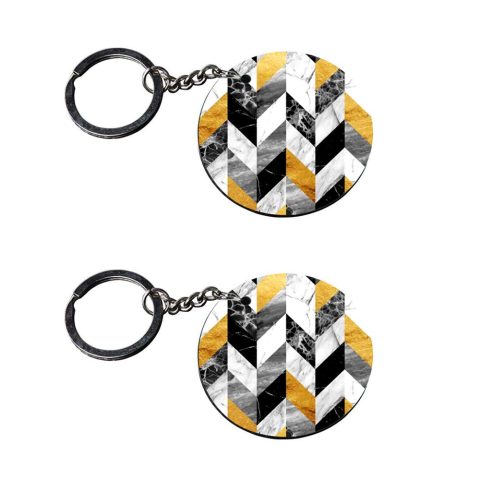Crafty Worth | black and white | keychain for 220 bike customized keychain with photo Printed Wooden Keychain| Circle Shape Set of 2 keyrings 2×2 inch